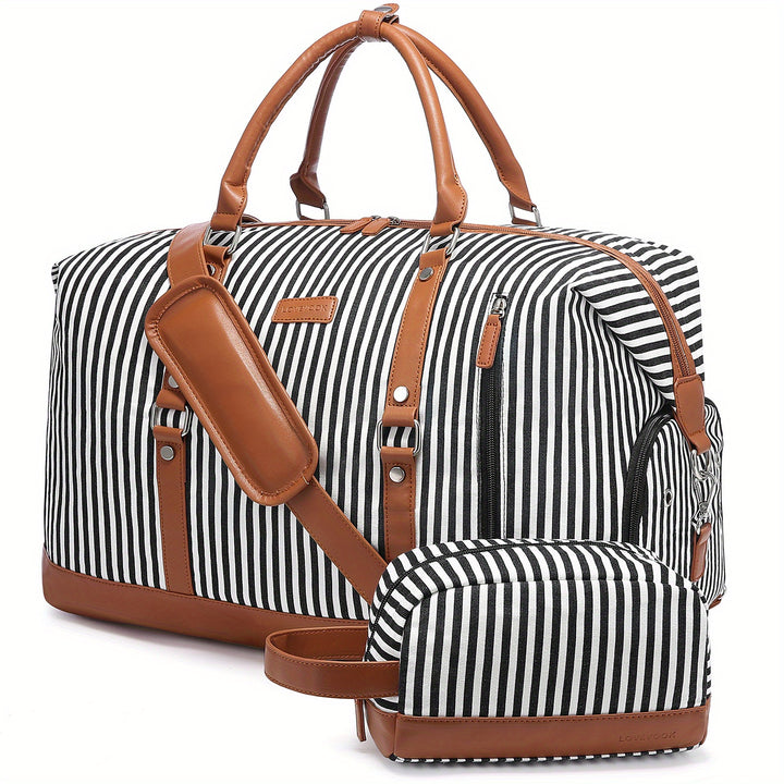 Travel Duffle Bag for Women, Weekender Overnight Bag with Laptop Compartment, Carry on Bag for Airplanes with Toiletry Bag, Gym Tote Bag with Wet Pocket, Hospital Bag for Labor and Delivery - Total Trends Fusion