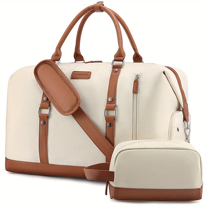 Travel Duffle Bag for Women, Weekender Overnight Bag with Laptop Compartment, Carry on Bag for Airplanes with Toiletry Bag, Gym Tote Bag with Wet Pocket, Hospital Bag for Labor and Delivery - Total Trends Fusion