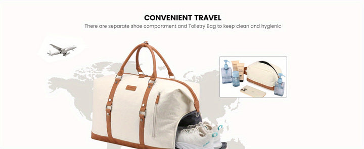 Travel Duffle Bag for Women, Weekender Overnight Bag with Laptop Compartment, Carry on Bag for Airplanes with Toiletry Bag, Gym Tote Bag with Wet Pocket, Hospital Bag for Labor and Delivery