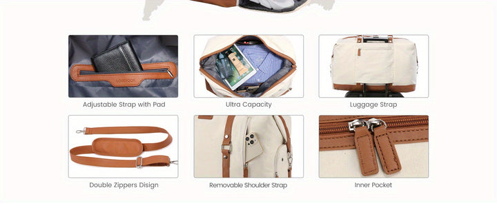 Travel Duffle Bag for Women, Weekender Overnight Bag with Laptop Compartment, Carry on Bag for Airplanes with Toiletry Bag, Gym Tote Bag with Wet Pocket, Hospital Bag for Labor and Delivery