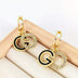 Trendy Double G Letter Pendant Dangle Earrings Inlaid Shiny Rhinestone Niche Design Alloy Ear Piercing Jewelry Decoration - Total Trends Fusion