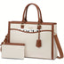 Laptop Tote Bag For Women, Office Work Bag Briefcase Fit For Laptop, Large Capacity Teacher Bag Handbag - Total Trends Fusion