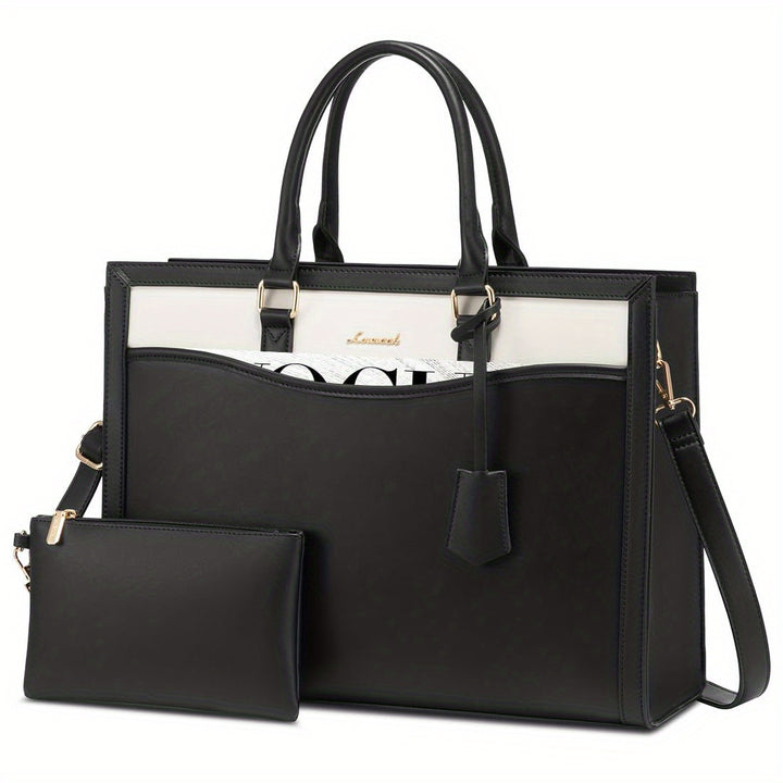 Laptop Tote Bag For Women, Office Work Bag Briefcase Fit For Laptop, Large Capacity Teacher Bag Handbag - Total Trends Fusion