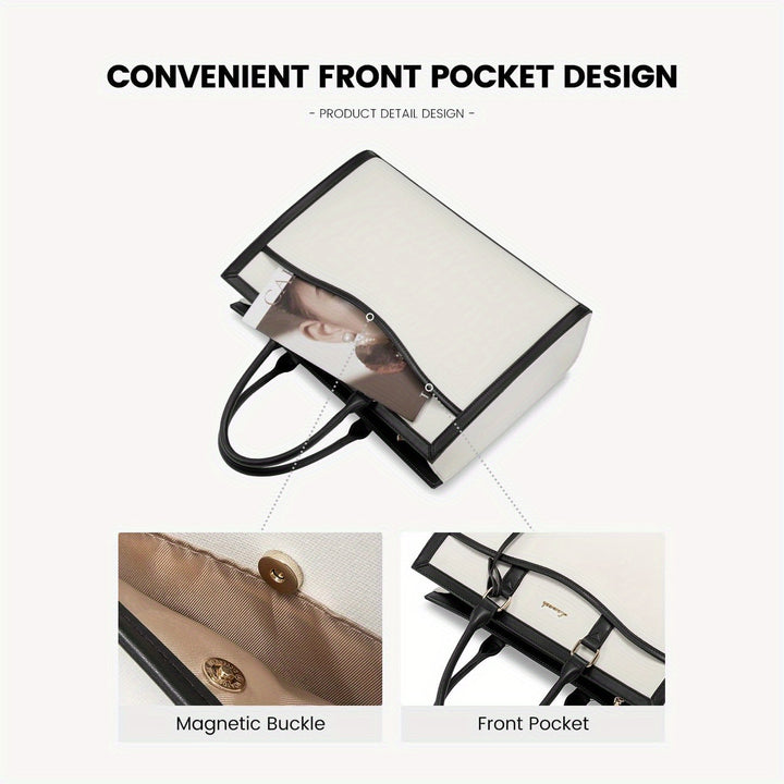 Laptop Tote Bag For Women, Office Work Bag Briefcase Fit For Laptop, Large Capacity Teacher Bag Handbag - Total Trends Fusion