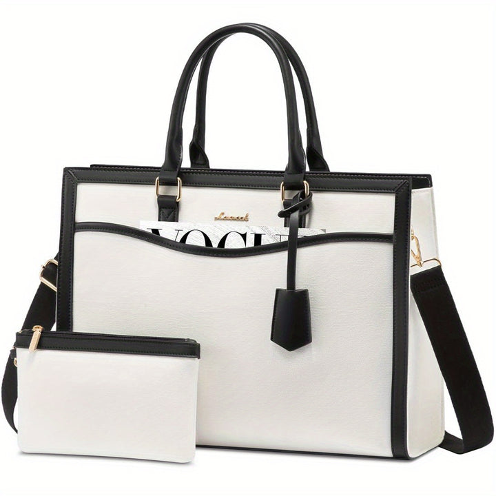 Laptop Tote Bag For Women, Office Work Bag Briefcase Fit For Laptop, Large Capacity Teacher Bag Handbag - Total Trends Fusion