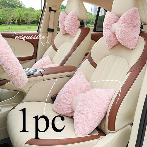 1PC Car Cute Bow Design Headrest, Breathable and Comfortable Headrest, Suitable for Christmas or Holiday Gift Giving - Total Trends Fusion