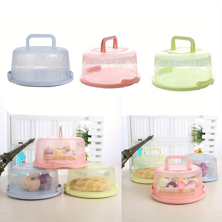 Cake Box Handle Secure Snap Anti-cross Smell Home Baking Food Preservation Fruit Multifunctional Storage Box - Total Trends Fusion