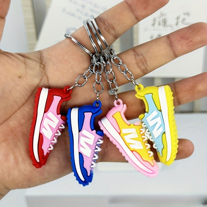 6 Mini Sneaker Keychain Pendants Fashion Creative Keychain Accessories For car keys, backpacks, wallets - in a variety of colors - Total Trends Fusion
