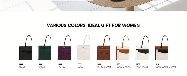Laptop Bag for Women, Canvas Laptop Tote Bag Work Bag for Women, Professional Computer Bag with Clutch Purse Pendant, Office Business Briefcase for Travel Teacher College