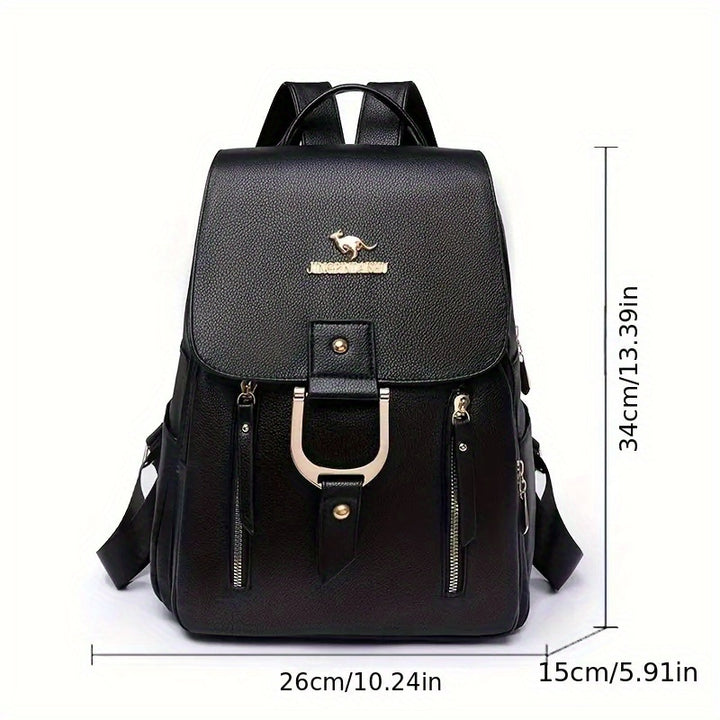 Large Capacity Travel Backpack For Women, Multiple Pockets Casual Backpack, Fashion Solid Color Zipper Backpacks - Total Trends Fusion