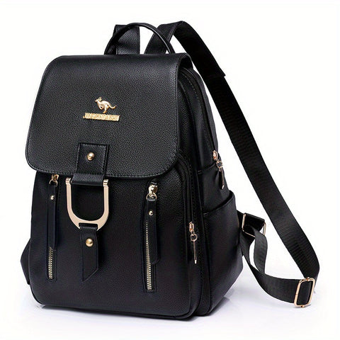 Large Capacity Travel Backpack For Women, Multiple Pockets Casual Backpack, Fashion Solid Color Zipper Backpacks - Total Trends Fusion