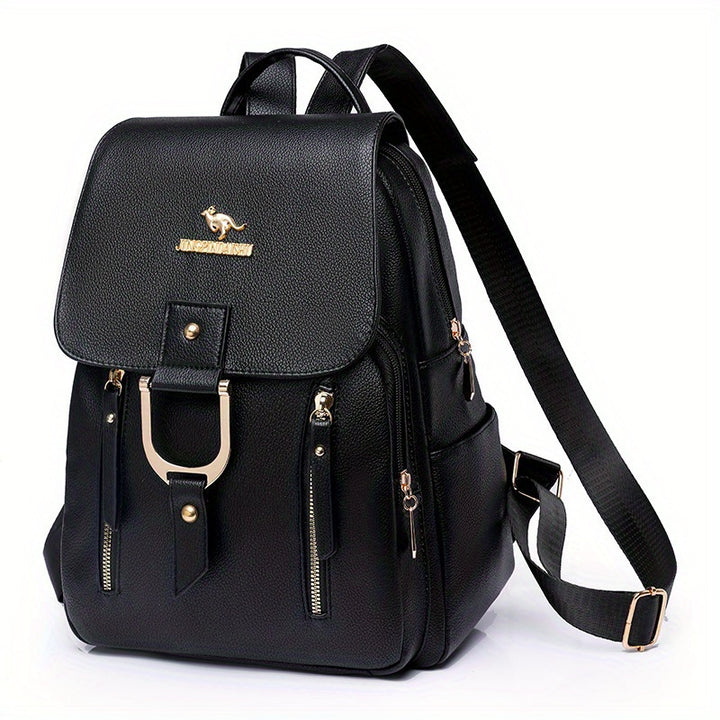 Large Capacity Travel Backpack For Women, Multiple Pockets Casual Backpack, Fashion Solid Color Zipper Backpacks - Total Trends Fusion