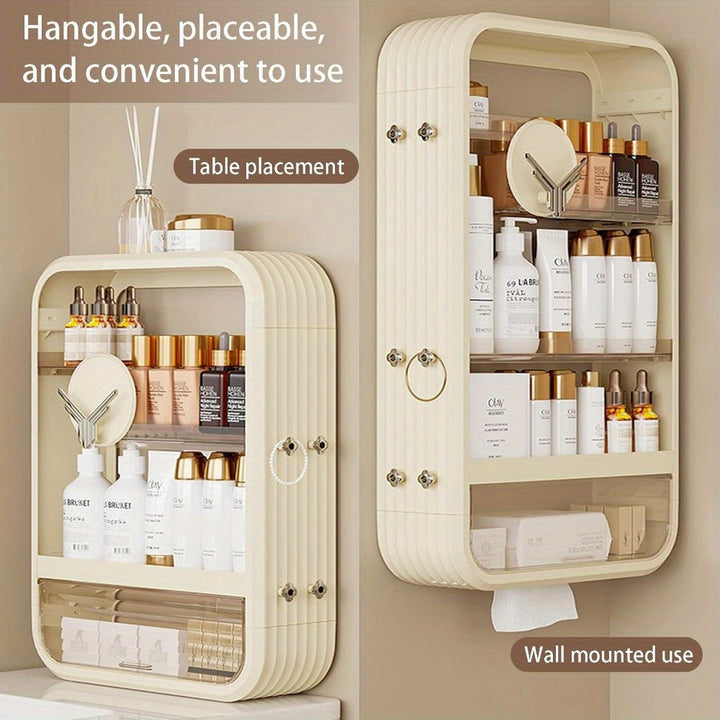 5 Tier Makeup Organizer for Vanity High-Capacity Bathroom Counter Organizer Perfume Organizers Hangable Cosmetic Organizer Display Cabinet Skincare Storage Rack-Transparent - Total Trends Fusion