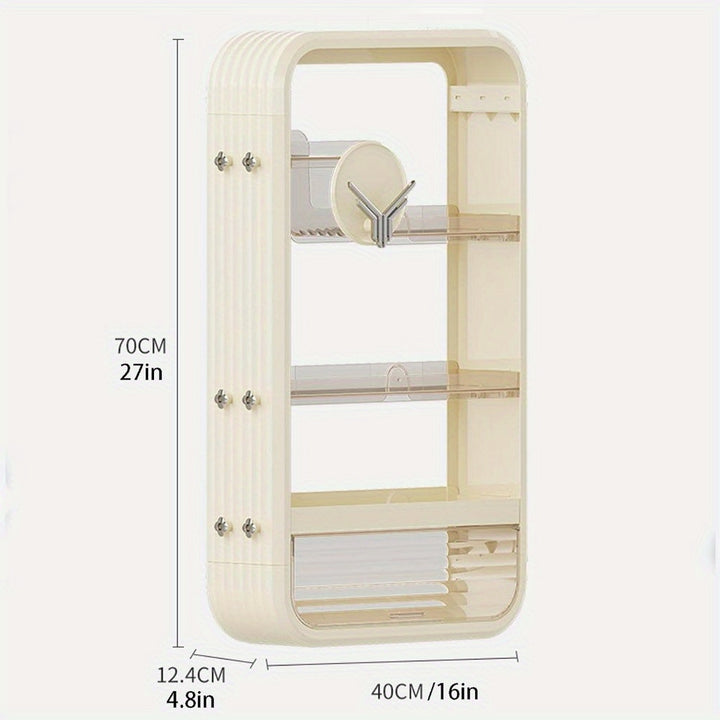 5 Tier Makeup Organizer for Vanity High-Capacity Bathroom Counter Organizer Perfume Organizers Hangable Cosmetic Organizer Display Cabinet Skincare Storage Rack-Transparent - Total Trends Fusion