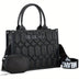 Milan Chiva Quilted Tote Bag for Women Top Handle Handbags with Coin Pouch - Total Trends Fusion