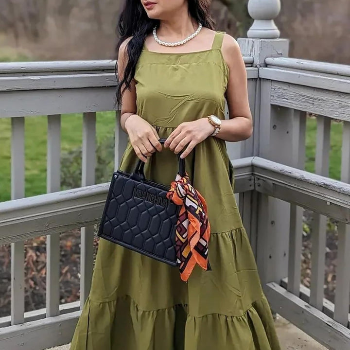Milan Chiva Quilted Tote Bag for Women Top Handle Handbags with Coin Pouch - Total Trends Fusion