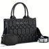 Milan Chiva Quilted Tote Bag for Women Top Handle Handbags with Coin Pouch - Total Trends Fusion