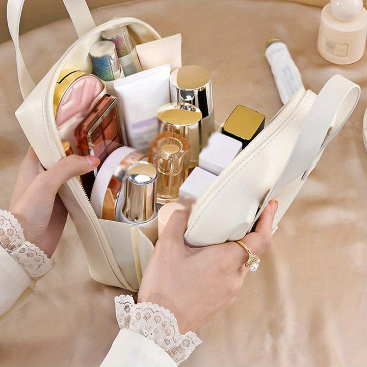 1pc Handheld Makeup Bag, Portable Large Capacity Storage Bag, Cosmetics Storage Bag, Travel Toiletry Bag