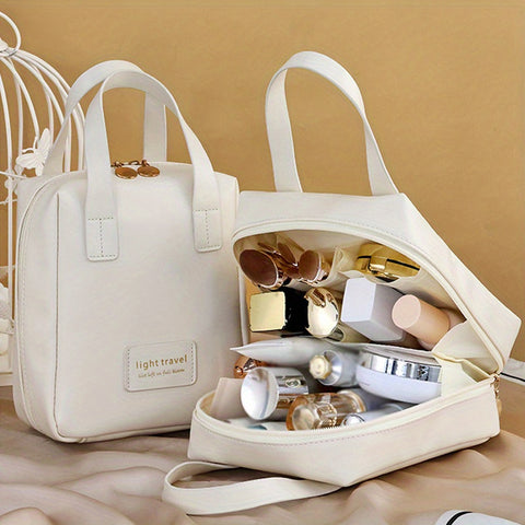 1pc Handheld Makeup Bag, Portable Large Capacity Storage Bag, Cosmetics Storage Bag, Travel Toiletry Bag