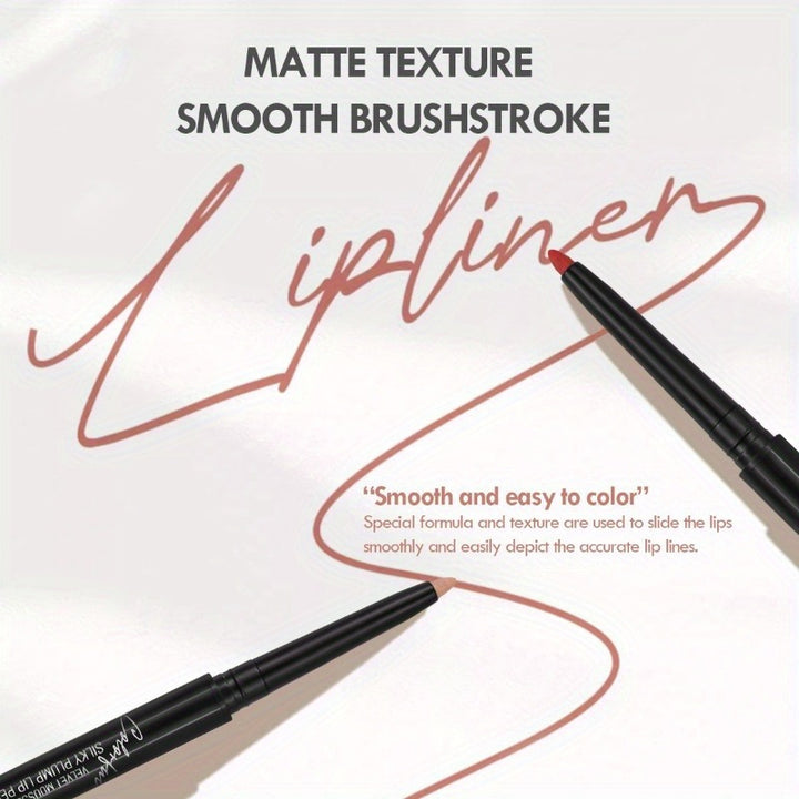 12pcs/Set Multi-functional Lipliner Pencil Long Lasting Waterproof Lip Eye Brow Cosmetic Makeup Colorful Lip Liner Pens