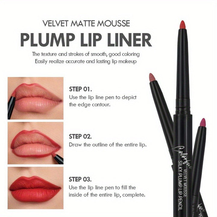 12pcs/ set Matte Lip Liner Pencil Set Waterproof Long Lasting Smooth Natural Lipliner Pen Makeup Cosmetic Tools Kit - Total Trends Fusion