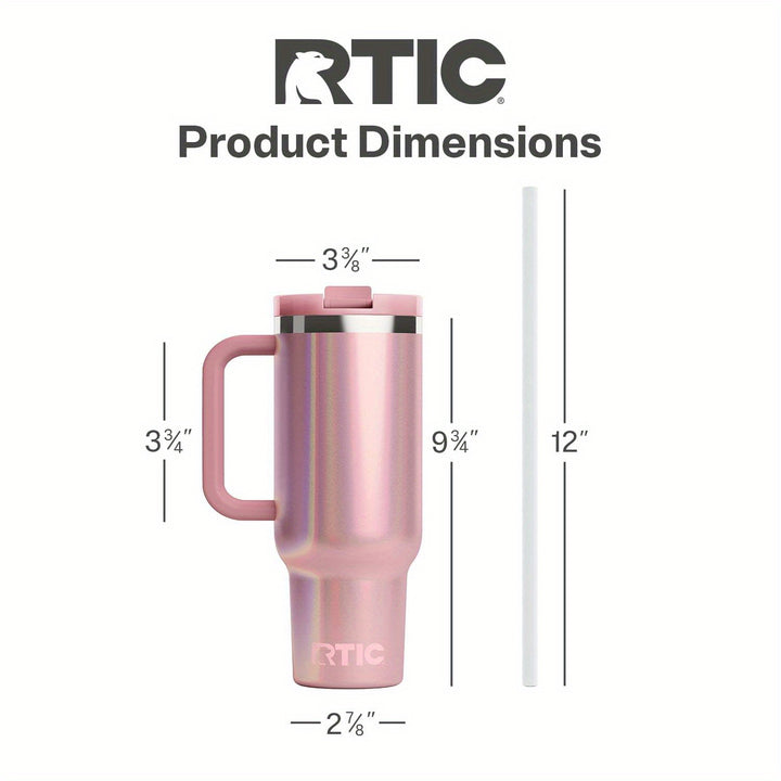 30 oz Ceramic Lined Road Trip Tumbler - Leak-Resistant Straw Lid, Dust-Resistant, Glittery, Insulated, and Perfect for On-The-Go Beverages - Total Trends Fusion