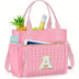 Personalized U Initial Lunch Bag - Large 22 Cans Insulated Lunch Tote with Zipper Pockets, Shoulder Strap, Ideal for Work, Office, College, Picnic, and as a Thoughtful Gift for Women - Total Trends Fusion