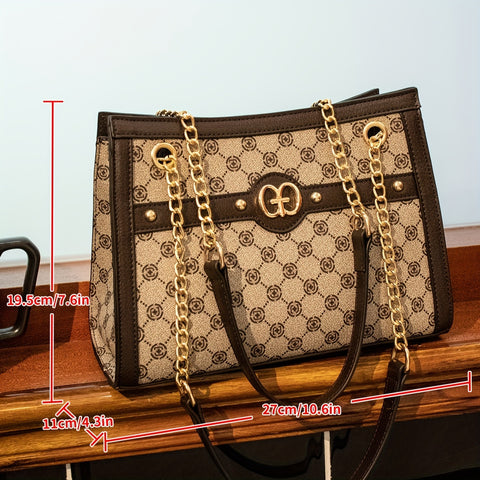 Retro printed shoulder bags, women’s chain handbags, classic luxury crossbody bags - Total Trends Fusion
