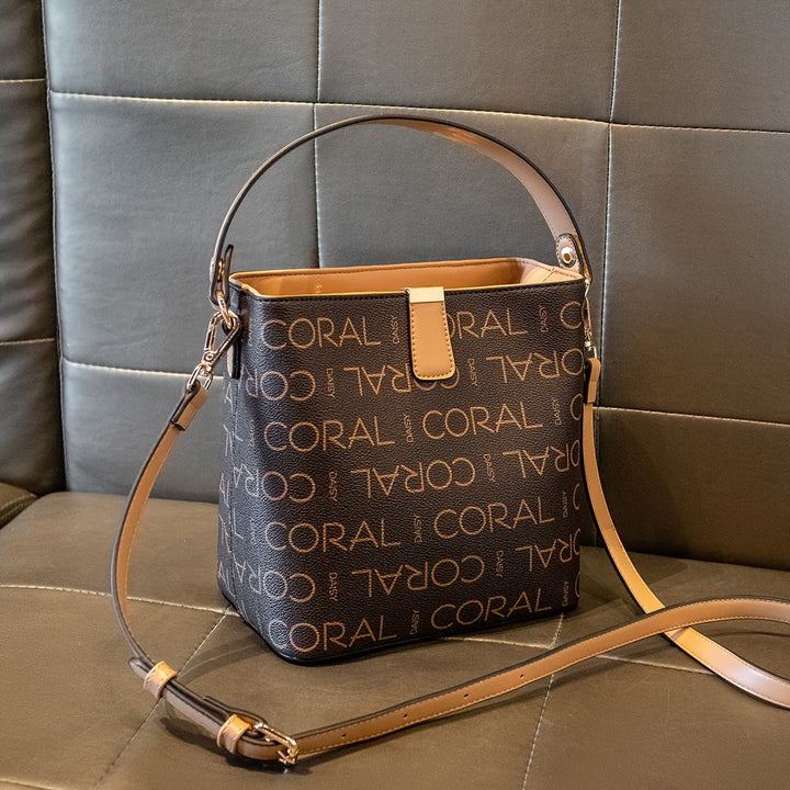 Large capacity bucket bag versatile single shoulder women's crossbody bag casual fashion handbag - Total Trends Fusion
