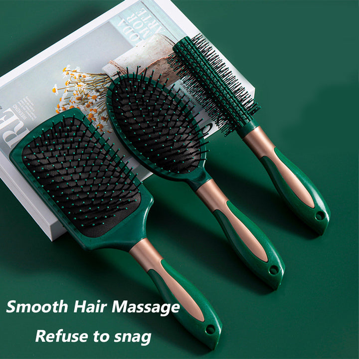 3PCS/ 1PCS Airbag comb massage comb, Hair Brush, Detangling Brush and Hair Comb Set for Men and Women, Great On Wet or Dry Hair, No More Tangle Hairbrush for Long Thick Thin Curly Natural Hair (green3PCS/ 1PCS) - Total Trends Fusion