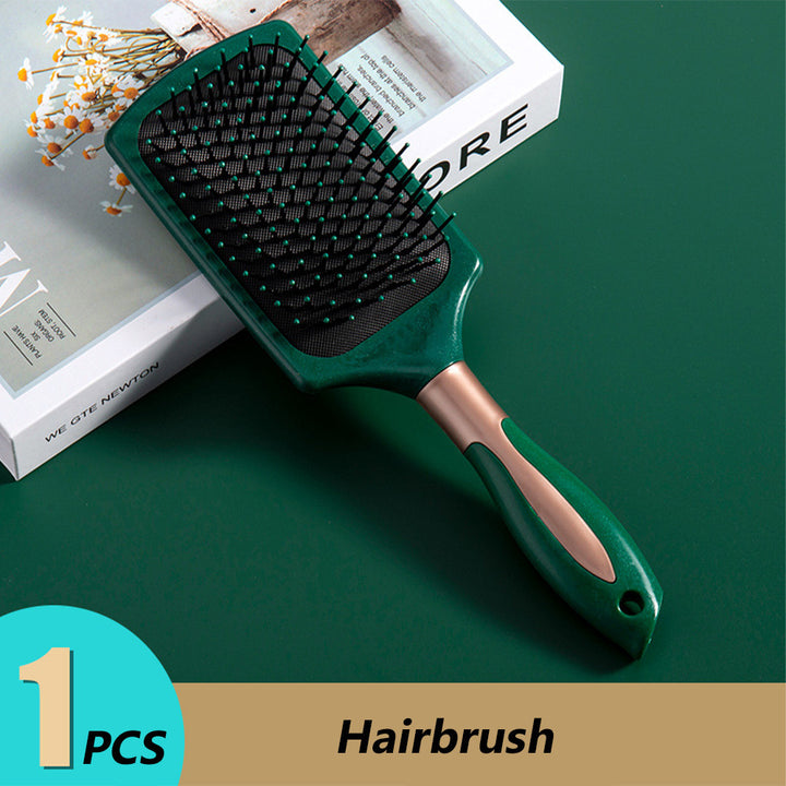 3PCS/ 1PCS Airbag comb massage comb, Hair Brush, Detangling Brush and Hair Comb Set for Men and Women, Great On Wet or Dry Hair, No More Tangle Hairbrush for Long Thick Thin Curly Natural Hair (green3PCS/ 1PCS) - Total Trends Fusion