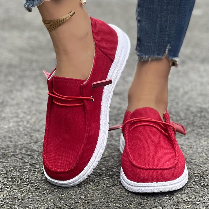 Stylish Women's Solid Color Low-Top Sneakers- Skateboarding Shoes with Durable, Non-Slip, and Breathable Design for Lazy Casual Daily Wear and Outdoor Activities