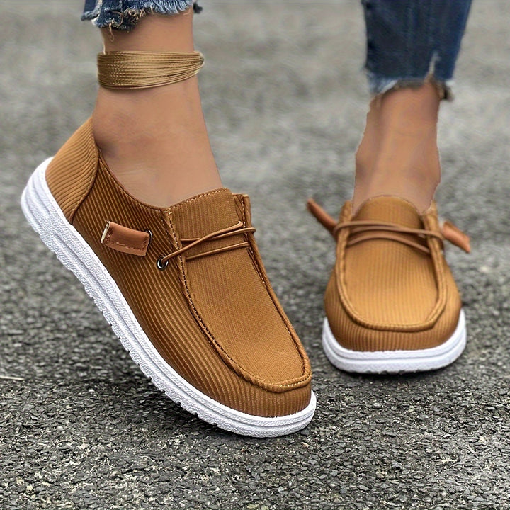 Stylish Women's Solid Color Low-Top Sneakers- Skateboarding Shoes with Durable, Non-Slip, and Breathable Design for Lazy Casual Daily Wear and Outdoor Activities - Total Trends Fusion