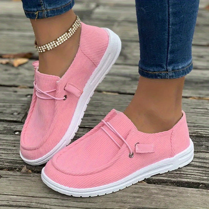 Stylish Women's Solid Color Low-Top Sneakers- Skateboarding Shoes with Durable, Non-Slip, and Breathable Design for Lazy Casual Daily Wear and Outdoor Activities - Total Trends Fusion