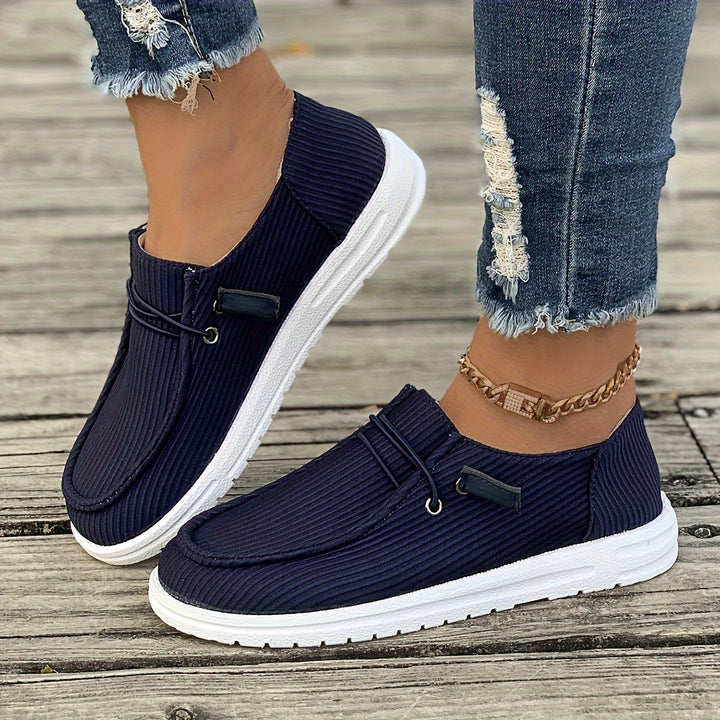 Stylish Women's Solid Color Low-Top Sneakers- Skateboarding Shoes with Durable, Non-Slip, and Breathable Design for Lazy Casual Daily Wear and Outdoor Activities