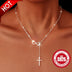 S925 Sterling Silver Infinite Lucky 8 Cross Pendant Necklace for Women Fashionable and Classic Style, Suitable for Daily Wear and Holidays, Perfect Gift Choice-Christmas Gift - Total Trends Fusion