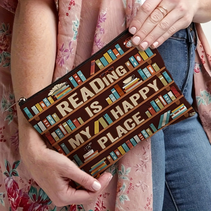 Chic Waterproof Cosmetic Bag for Women - Perfect Gift for Readers, Librarians & Book Lovers - Ideal for Travel & Everyday Use - Total Trends Fusion