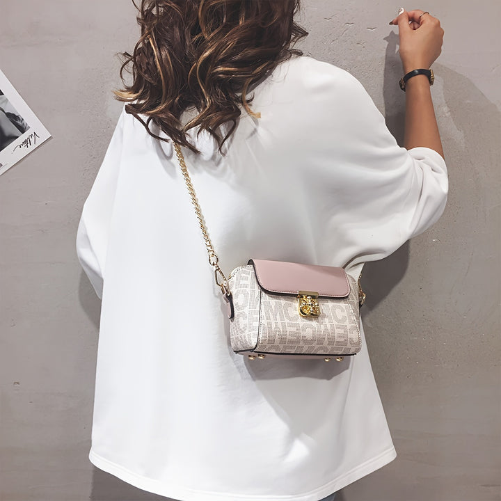 Mini Compact Crossbody Bag With Retro Printed Women's Shoulder Bag - Total Trends Fusion