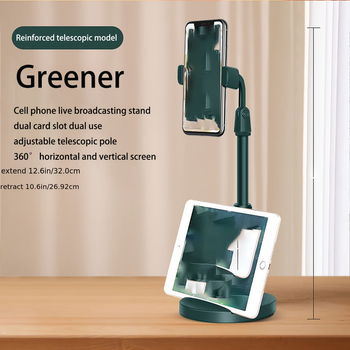Multi-functional Desktop Stand Slot Cell Phone Holder Strong Load-bearing Capacity Telescopic Height 360° Rotation - Total Trends Fusion