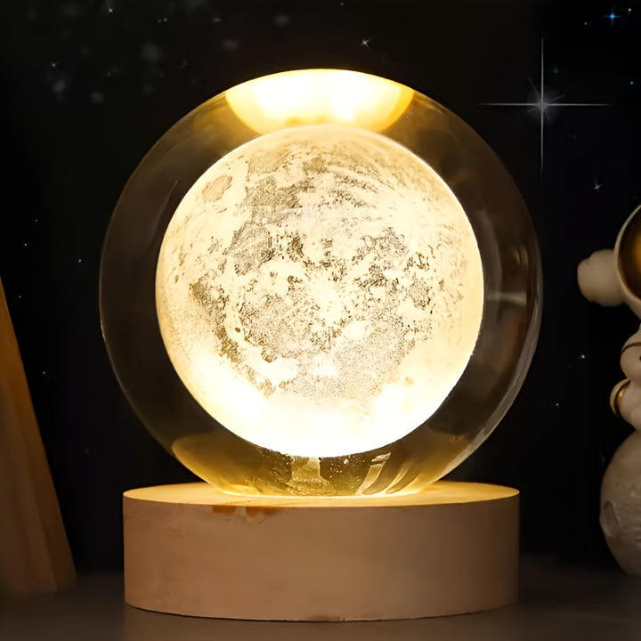 Creative 3D Solar Galaxy, Milky Way Interior, Carved Luminous Crystal Ball, Night Light, Senior Gifts, Graduation Season, Birthday Gifts, Girlfriends, Objects, Teachers, Classmates, Halloween, Christmas, Valentine's Day - Total Trends Fusion