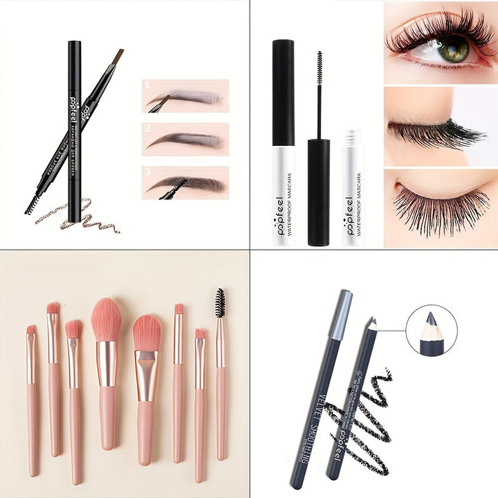 40-color eye shadow palette makeup set tools mascara eye shadow brush eyeliner eyebrow pencil combination set beginner makeup tools Valentine's Day Christmas gift - Total Trends Fusion