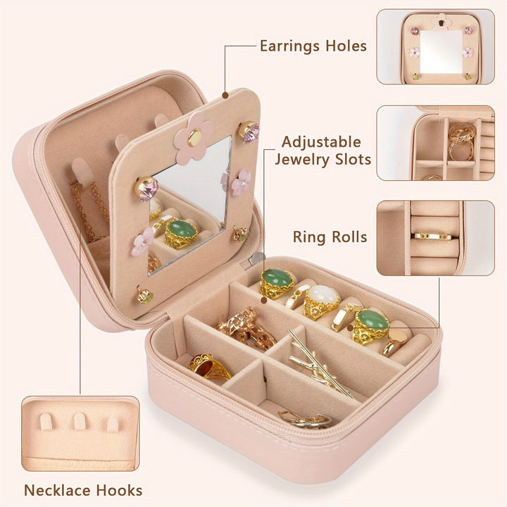 Compact Mini Travel Makeup Bag, Letter Design Simple And Causal Style Bag For Home And Travel Use - Total Trends Fusion
