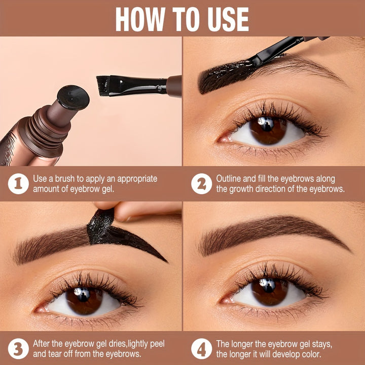 [Halloween trick or treat] 5-Day Tattoo Brow Gel - Semi-Permanent, Even Color, Long-Lasting Makeup - Effortless, Peel-Off For Natural-Looking Brows Daily Essential otwoo - Total Trends Fusion
