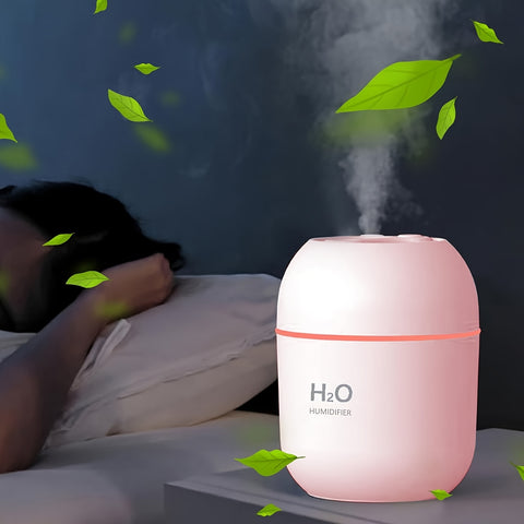 Humidifiers For Bedroom Cool Mist Humidifier (220ML Water Tank) Quiet Ultrasonic Humidifiers For Bedroom & Room Easy To Fill & Clean Cool Mist Air Humidifier For Home & Plants - Total Trends Fusion