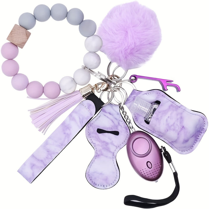 Keychains For Women Keychain Kit Bracelet Wristlet Keyring For Women Key Chains Key Ring With Personal Alarm - Total Trends Fusion