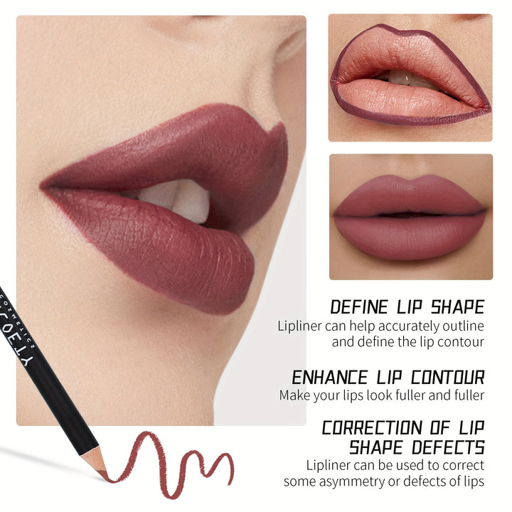12-piece Lip Liner Set, Matte Non-stick Lipstick Pen Set