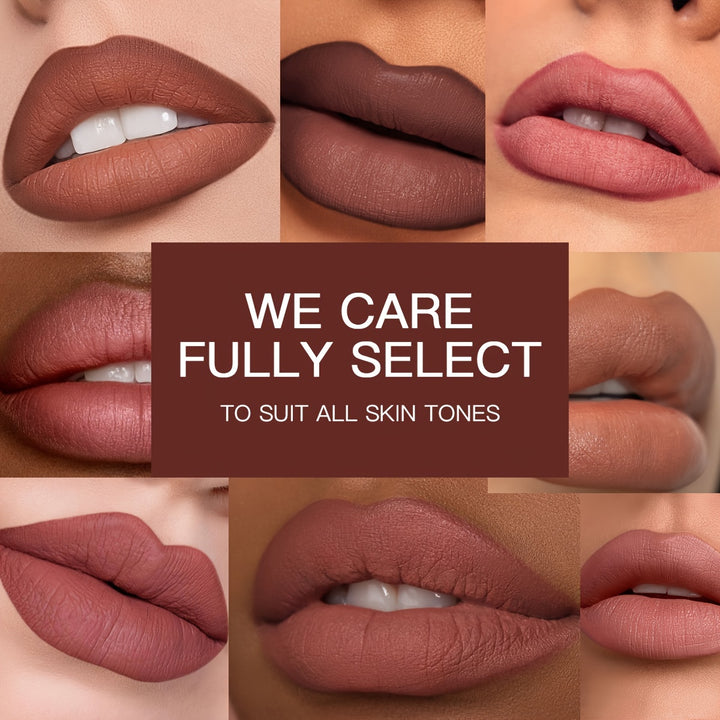 Ushas, 1Set, Long-Lasting Matte Nude Lipsticks With Lip Liner - Waterproof, 12 Shades, Makeup Essentials For Daily Wear, All Skin Types - Long-Lasting, Hydrating, And Nourishing Lip Care For Women
