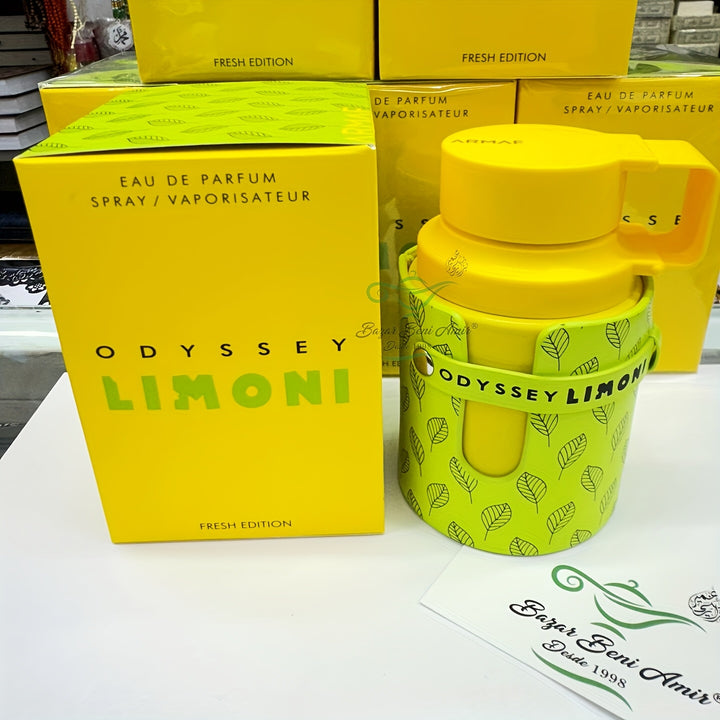 Unisex Fragrance Armaf Odyssey Limoni EDP Parfum for Women And Men, 3.4 Fl Oz Long Lasting Lemon Scent