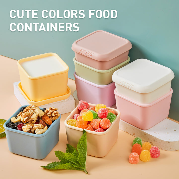 6oz Silicone Snack Containers For Kids Toddlers, Reusable Small Containers With Lids, Leak Proof Silicone Food Storage Containers, Stackable Toddler Lunch Box For Daycare, School, Travel - Total Trends Fusion