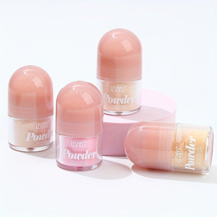 Ushas Long-Lasting Loose Powder With Mushroom Head - Oil Control, Whitening, Waterproof & Sweatproof